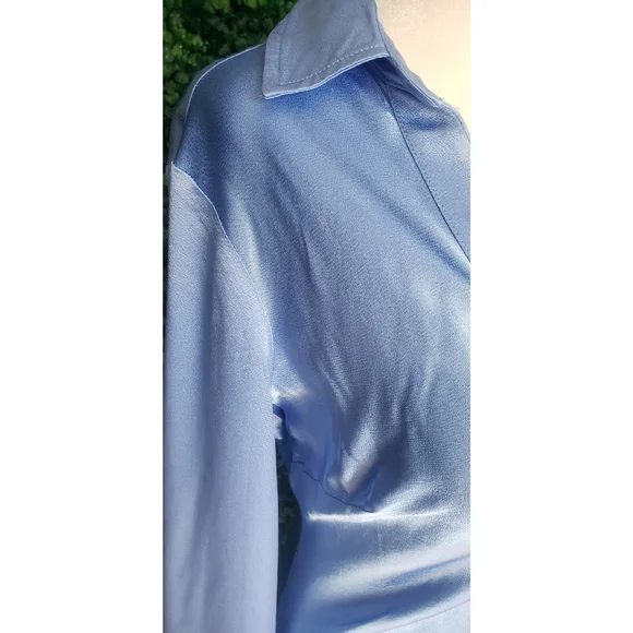 58. J.Crew Limited-edition maxi collared slip dress in shiny crepe - Picture 9 of 13